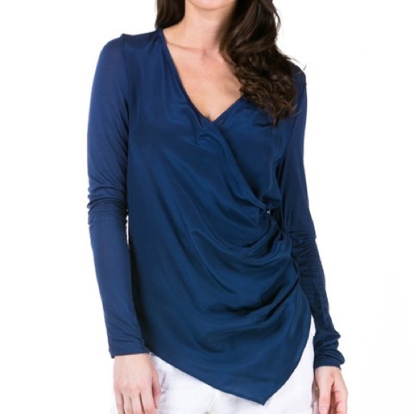 Miilla Clothing Tops - Asymmetrical Silk Wrap Top Miilla Clothing Tops - Asymmetrical Silk Wrap Top